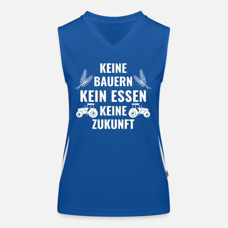 Bauerndemo Bauer Landwirt Bauern Protest Sprüche Funktionelles Kontrast-Tank Top für Frauen