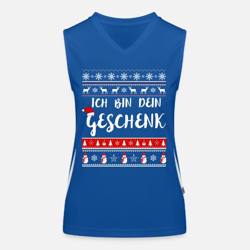 Ich bin dein Weihnachtsgeschenk Funktionelles Kontrast-Tank Top für Frauen