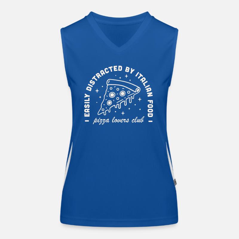 Pizza lover funny quotes Women's Functional Contrast Tank Top