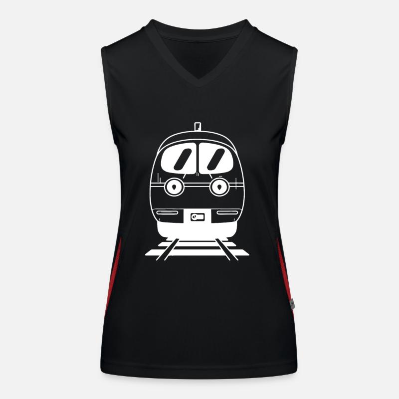Railway Caricature Women's Functional Contrast Tank Top