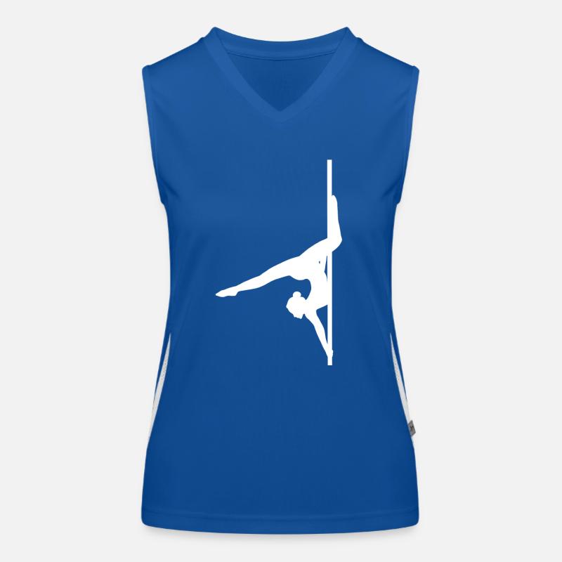 Pole dance figure forme papillon Débardeur respirant contrasté Femme