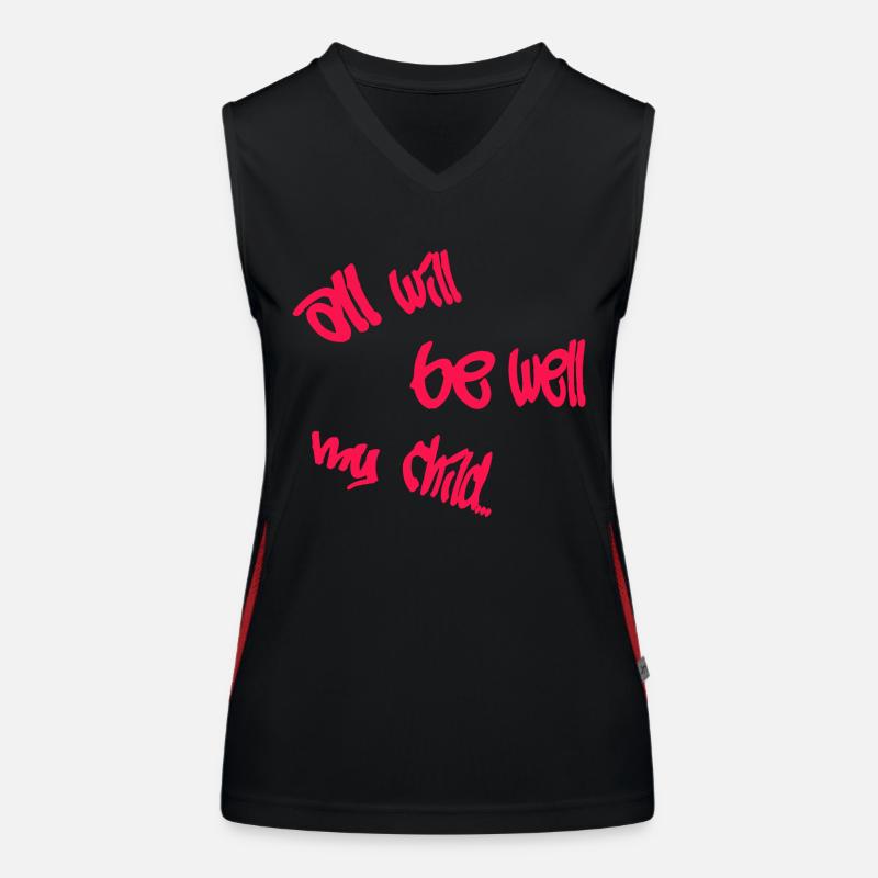 Alles wird gut mein Kind. Die Zukunft ist Pink Funktionelles Kontrast-Tank Top für Frauen