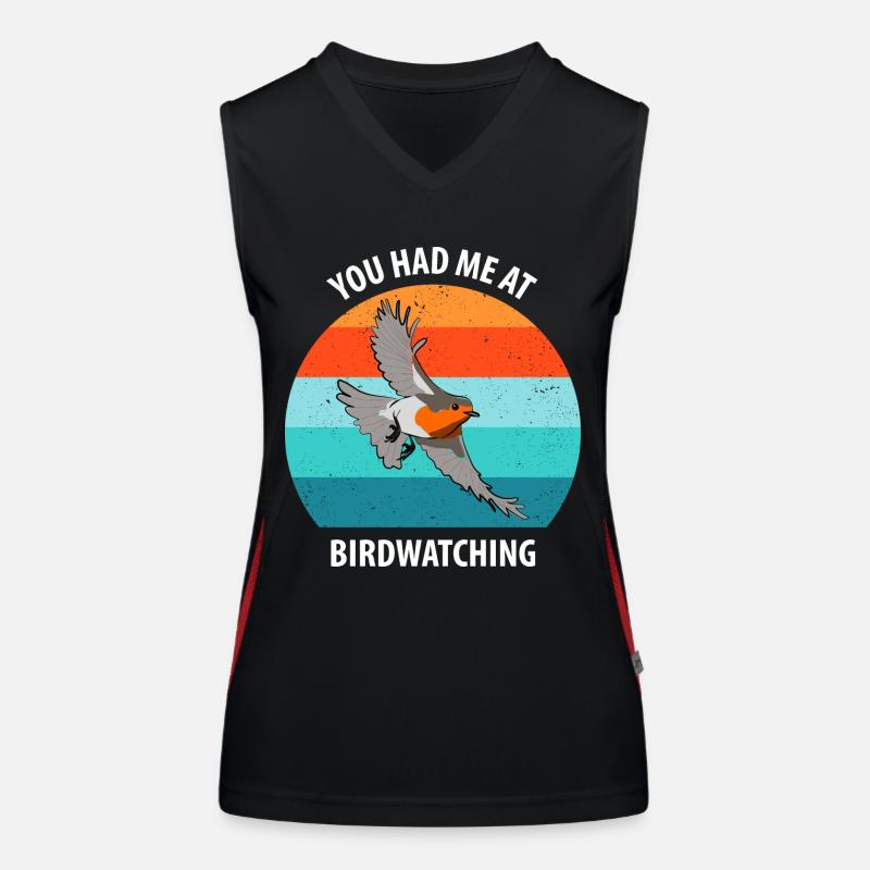 Bird Watching Bird Watching Birding Bird Women's Functional Contrast Tank Top