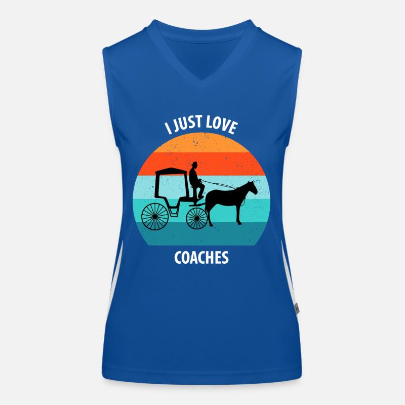 Kutscher Kutsche Pferdekutscher Kutschieren Funktionelles Kontrast-Tank Top für Frauen