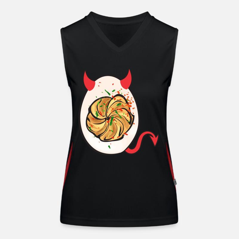 Gefüllte Eier Deviled Eggs Funktionelles Kontrast-Tank Top für Frauen
