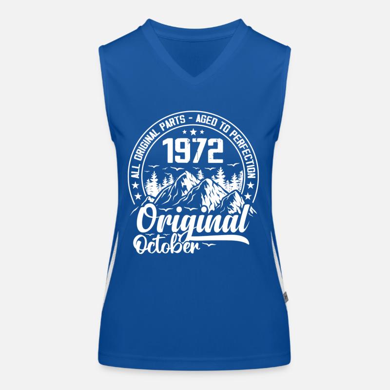 October 1972 Original:52 Years Anniversary Gift Women's Functional Contrast Tank Top