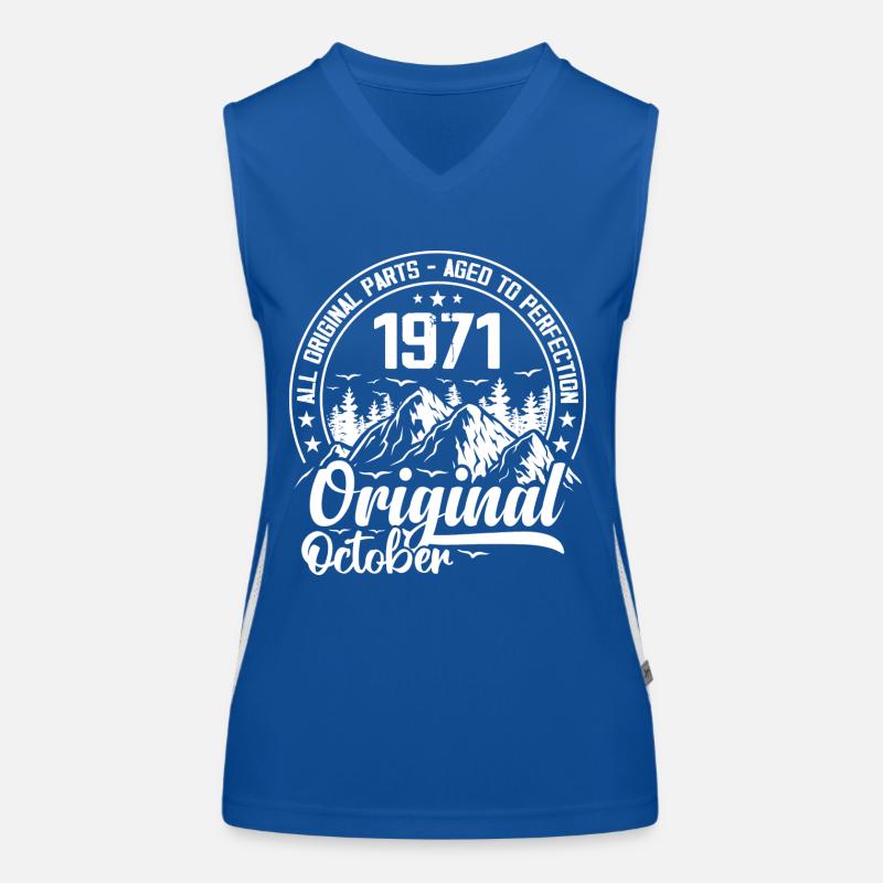 October 1971 Original:53 Years Anniversary Gift Women's Functional Contrast Tank Top
