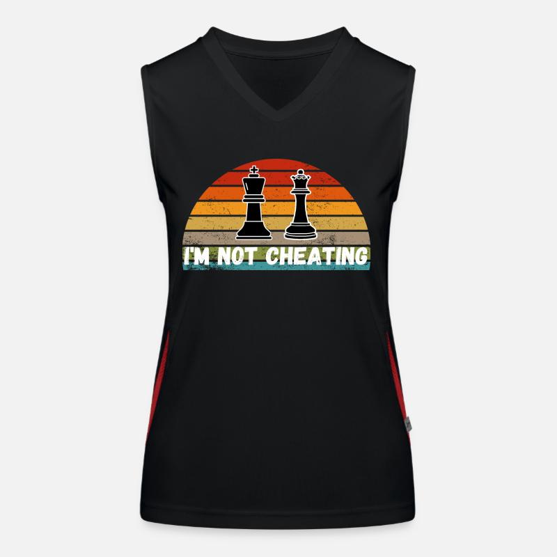 Schach Trend Chess Cheating Cheat Queens Gambit Women's Functional Contrast Tank Top