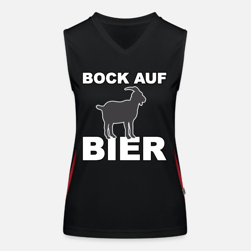 Bock auf Bier Funktionelles Kontrast-Tank Top für Frauen