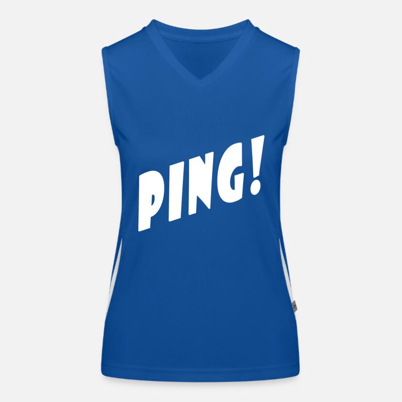 Ping! - Schwarz/Black - Partner/Duo Look - Pong! Funktionelles Kontrast-Tank Top für Frauen