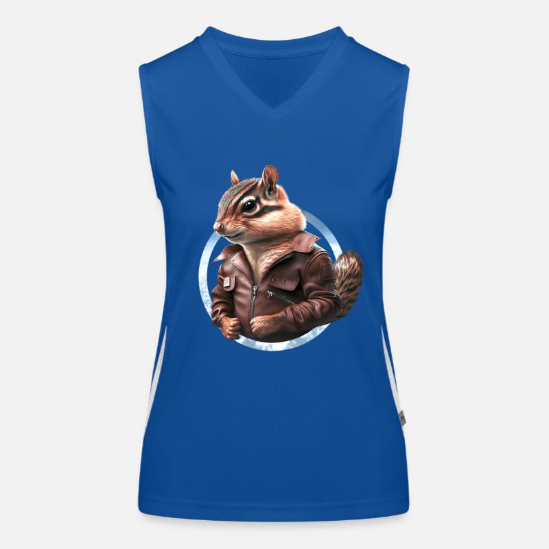 Chipmunks Captain Leather Jacket Pilot Débardeur respirant contrasté Femme