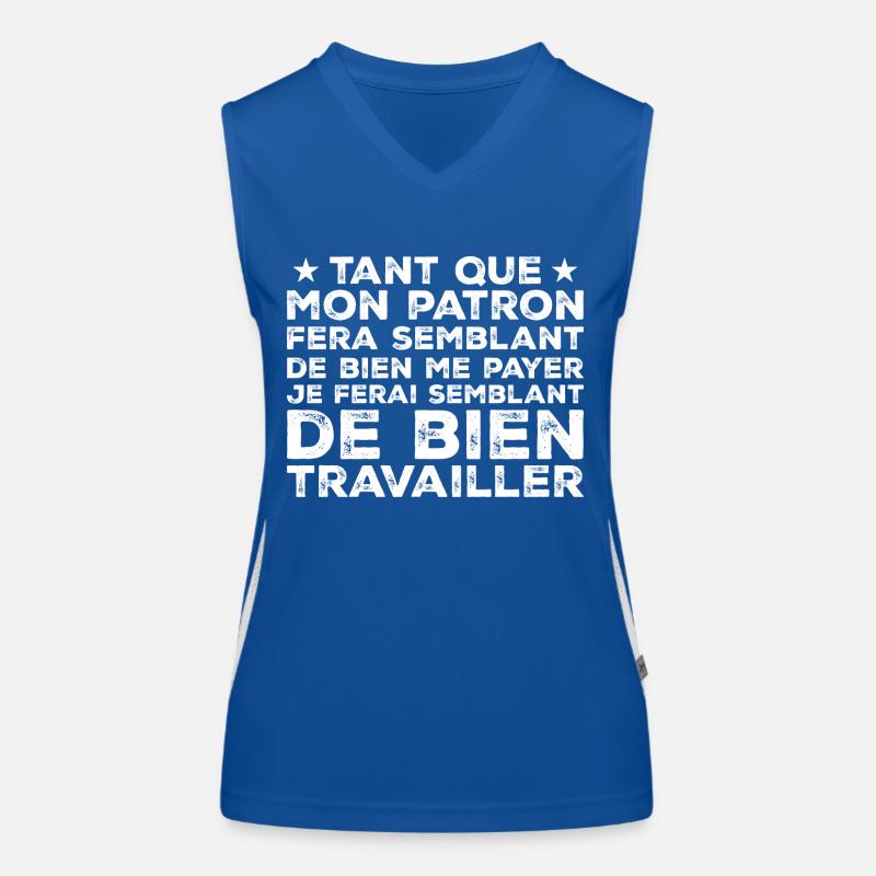 Quote Work Colleague Humor Women's Functional Contrast Tank Top