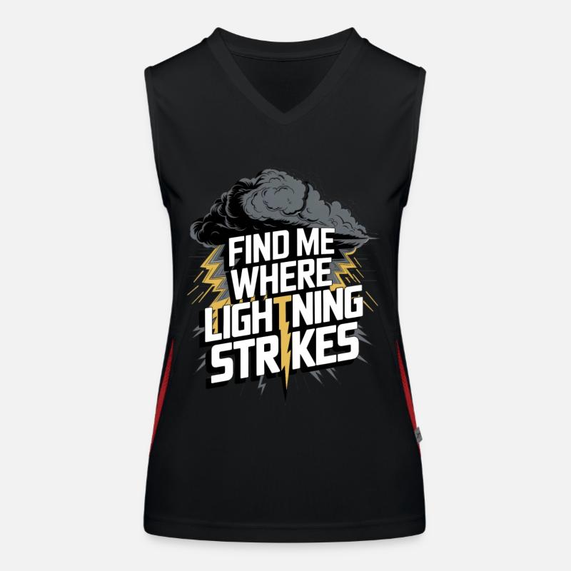 Thunderstorm Lightning Thunder Meteorologist Meteorology Women's Functional Contrast Tank Top