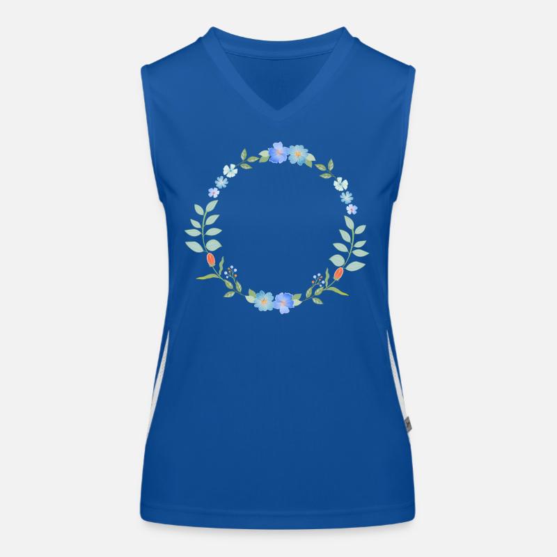 Couronne de fleurs Débardeur respirant contrasté Femme