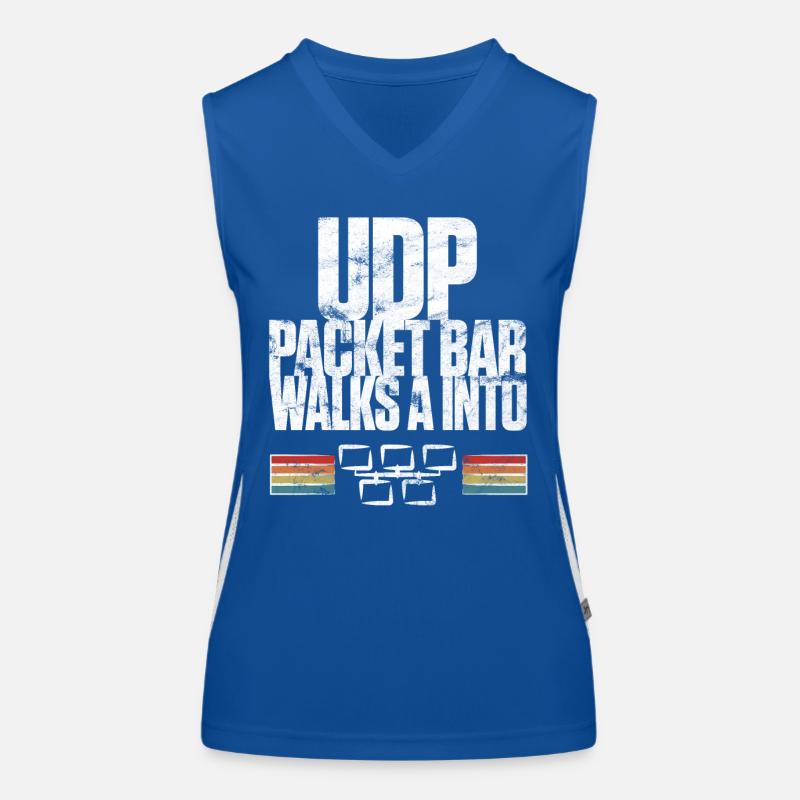 UDP Packet Bar Walks A Into Women's Functional Contrast Tank Top