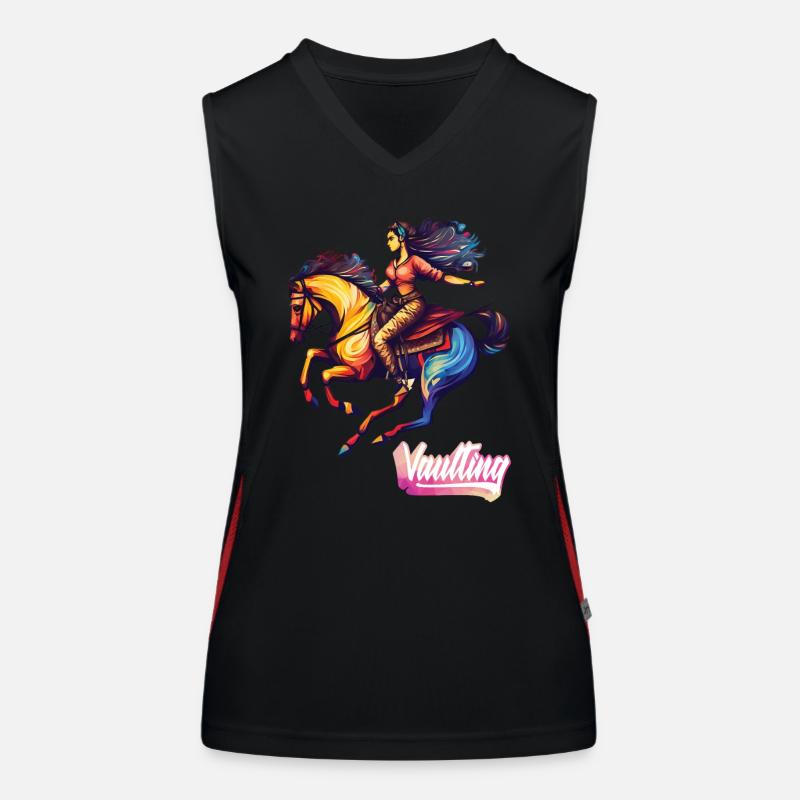 Vaulting Vaulting Horse Acrobatics Riding Women's Functional Contrast Tank Top