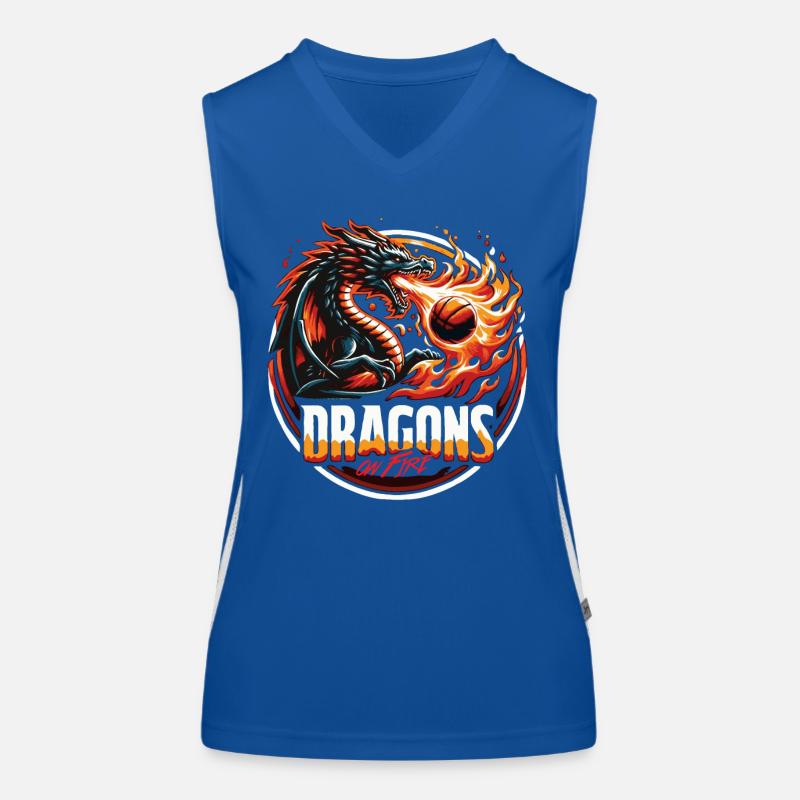 Basket-ball Dragons on Fire Débardeur respirant contrasté Femme