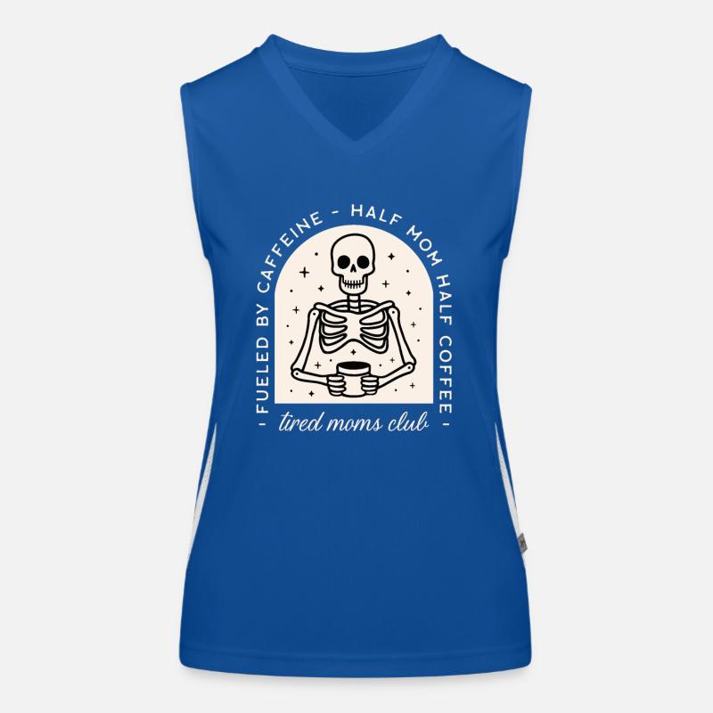 Müde Mütter Club Junge Mutter Müde Humor Funktionelles Kontrast-Tank Top für Frauen