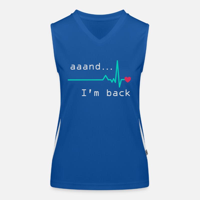 Aaand I'm back, Heart Attack Survivor Women's Functional Contrast Tank Top