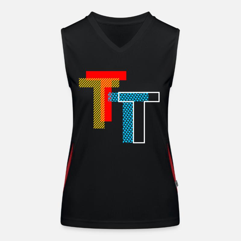 T Initial Women's Functional Contrast Tank Top