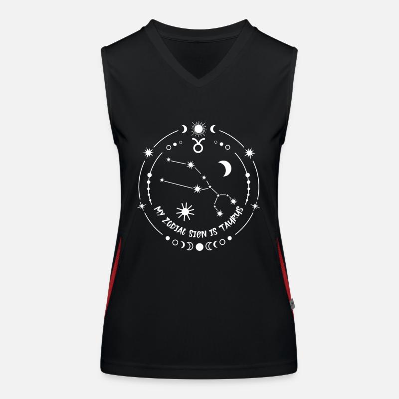 Sternzeichen Stier Funktionelles Kontrast-Tank Top für Frauen