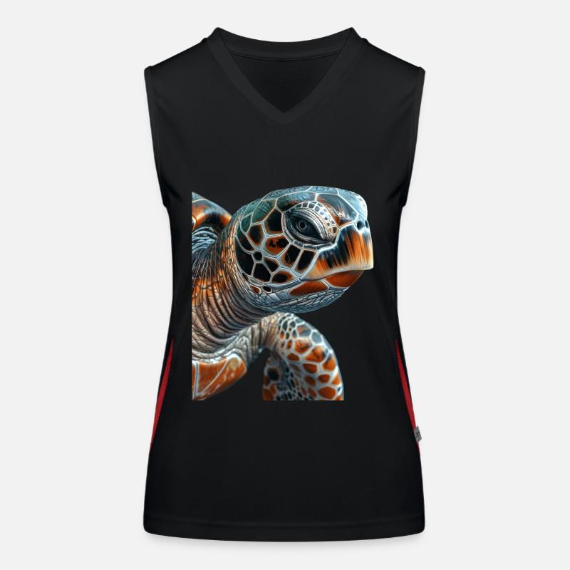 Sea turtle Women's Functional Contrast Tank Top