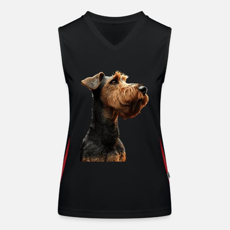 Airedale Terrier Débardeur respirant contrasté Femme