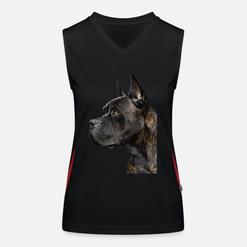 Cane Corso Funktionelles Kontrast-Tank Top für Frauen