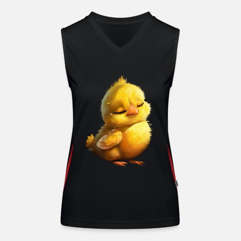 Huhn Funktionelles Kontrast-Tank Top für Frauen