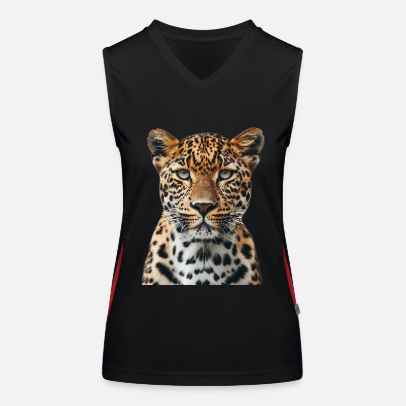 Léopard Débardeur respirant contrasté Femme