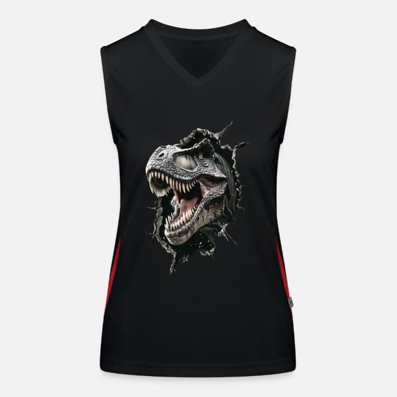 Dinosaurier Funktionelles Kontrast-Tank Top für Frauen