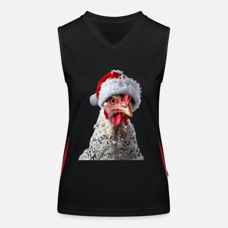 Huhn Funktionelles Kontrast-Tank Top für Frauen
