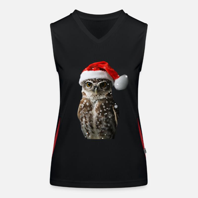 Eule Funktionelles Kontrast-Tank Top für Frauen