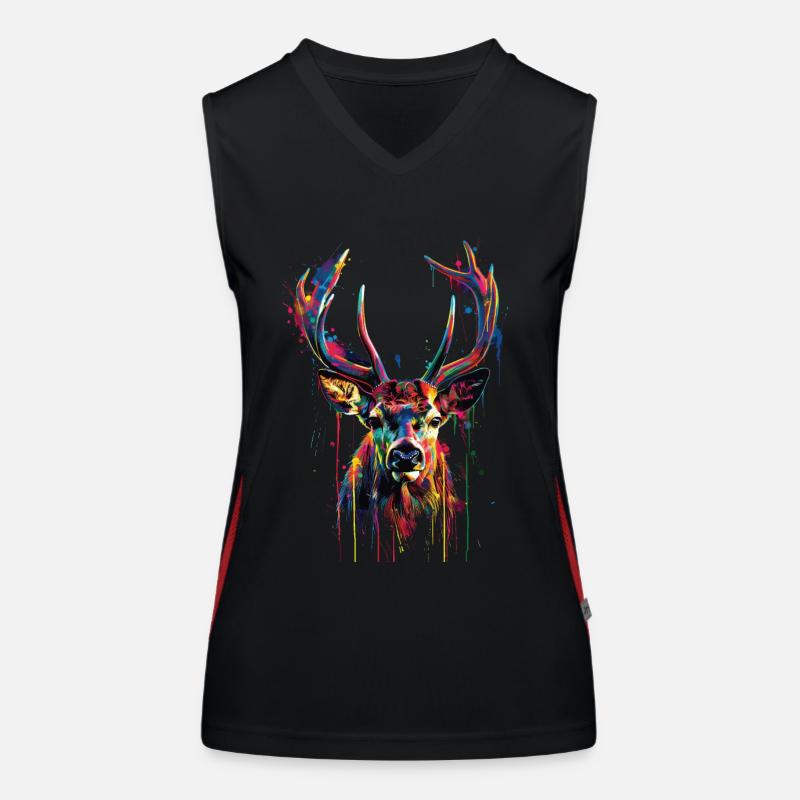 roe deer Women's Functional Contrast Tank Top