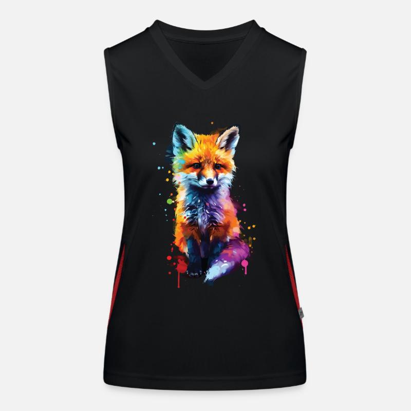 Fuchs Funktionelles Kontrast-Tank Top für Frauen