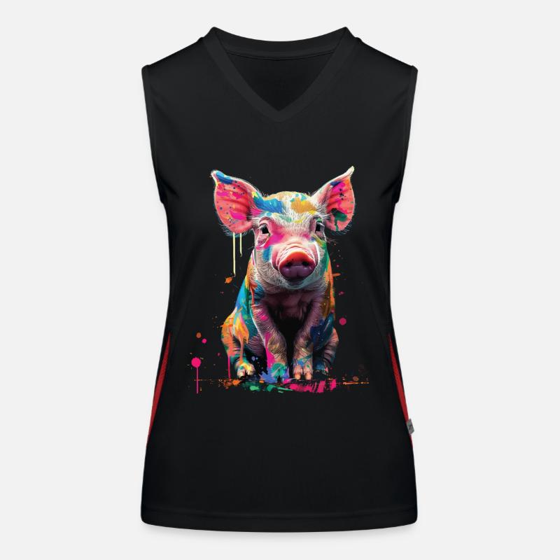 Cochon Débardeur respirant contrasté Femme