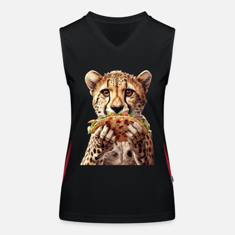 Gepard Funktionelles Kontrast-Tank Top für Frauen