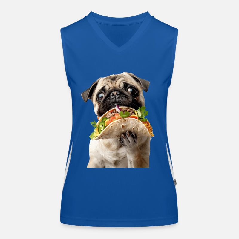 Pug Funktionelles Kontrast-Tank Top für Frauen