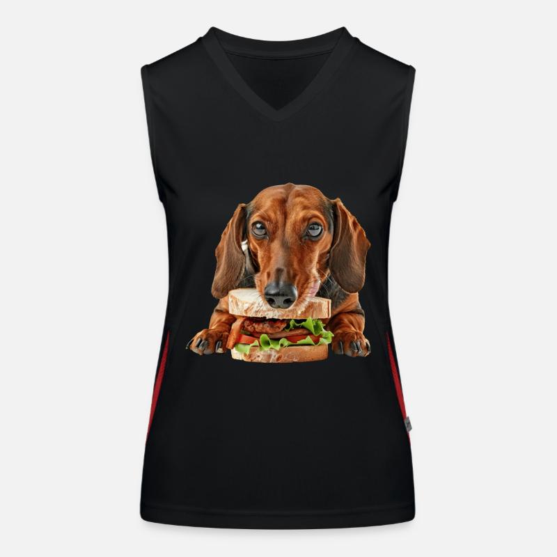 Teckel Débardeur respirant contrasté Femme