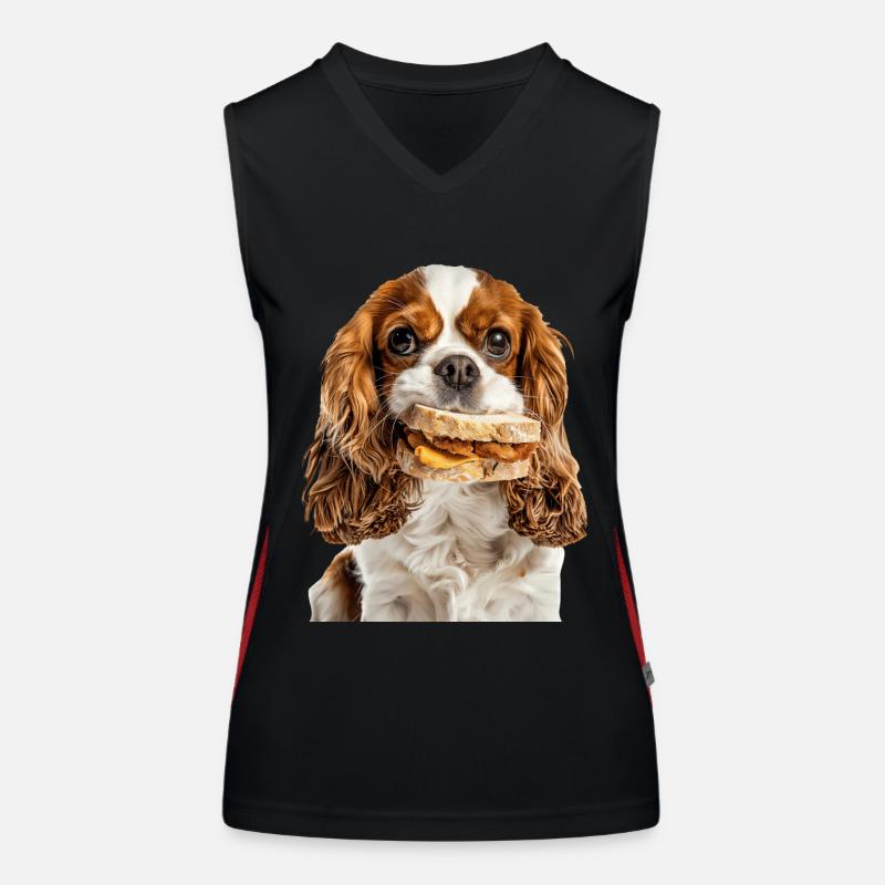 Cavalier King Spaniel Funktionelles Kontrast-Tank Top für Frauen