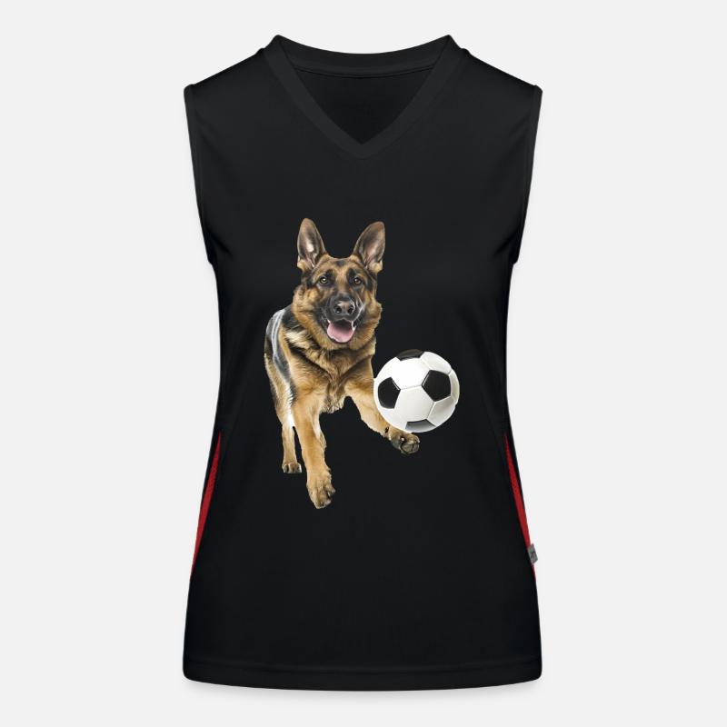 German Shepherd Women's Functional Contrast Tank Top