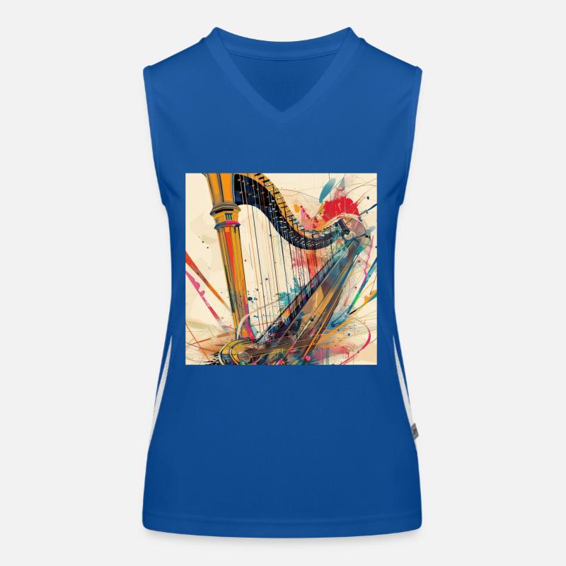 Harfe Funktionelles Kontrast-Tank Top für Frauen