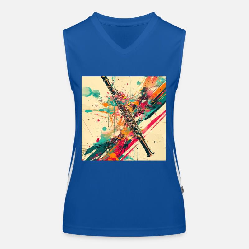Querflöte Funktionelles Kontrast-Tank Top für Frauen