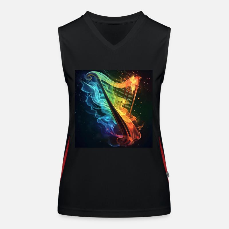 Harfe Funktionelles Kontrast-Tank Top für Frauen