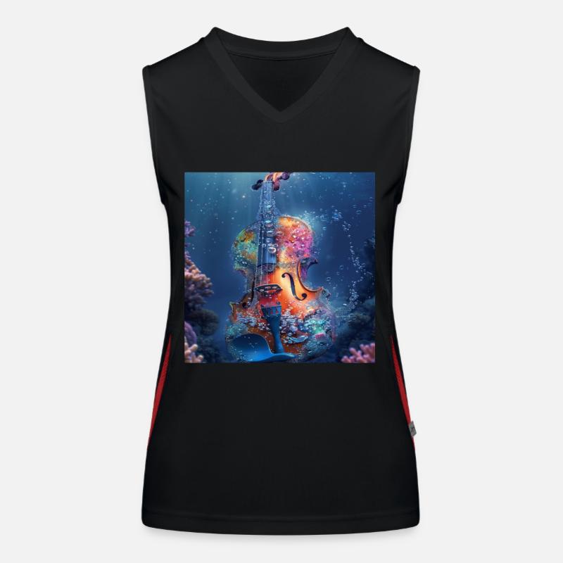 Violine Funktionelles Kontrast-Tank Top für Frauen