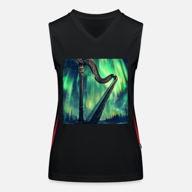 Harfe Funktionelles Kontrast-Tank Top für Frauen