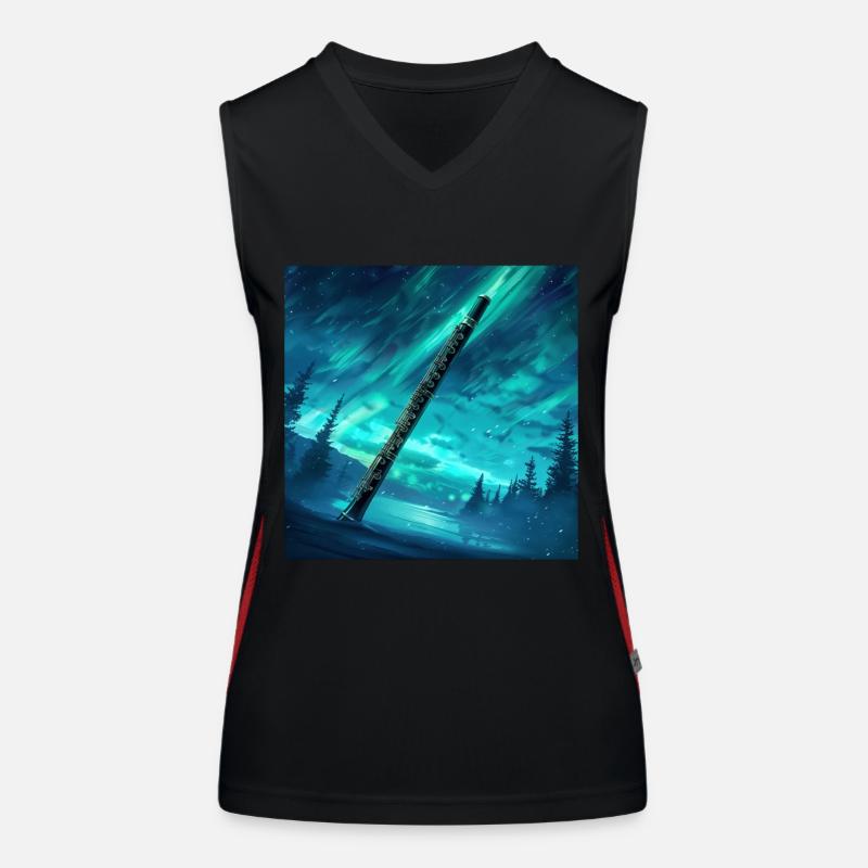 Querflöte Funktionelles Kontrast-Tank Top für Frauen