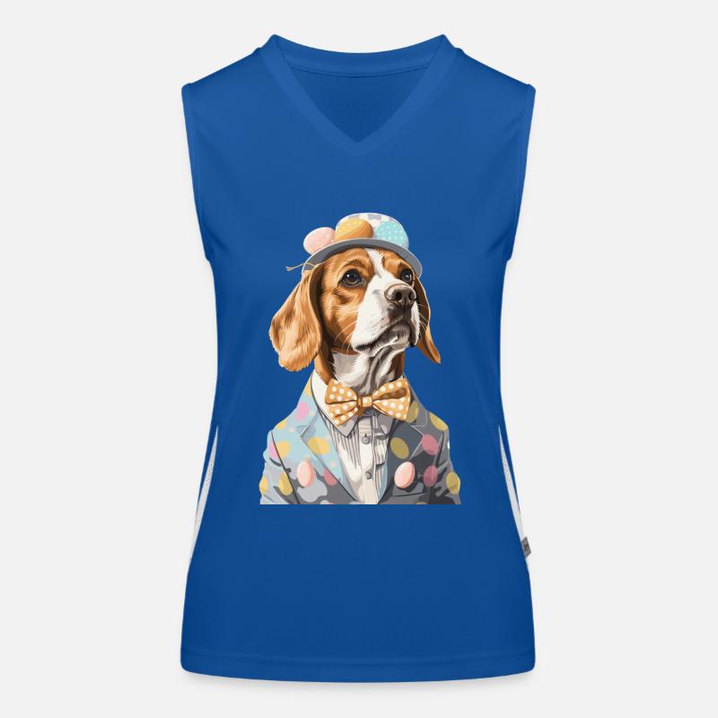 Beagle Funktionelles Kontrast-Tank Top für Frauen