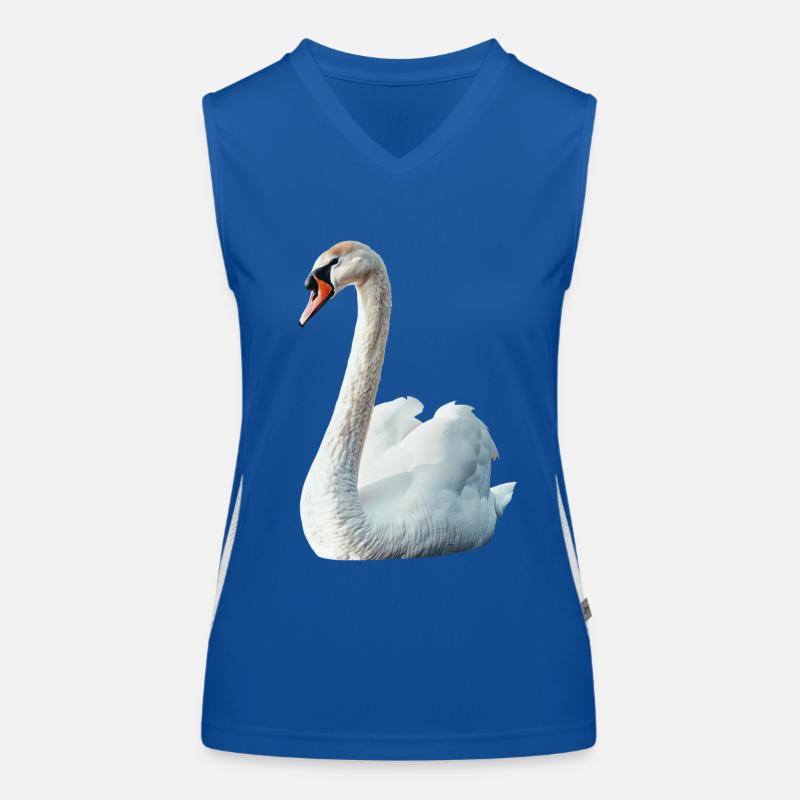 Schwan Funktionelles Kontrast-Tank Top für Frauen
