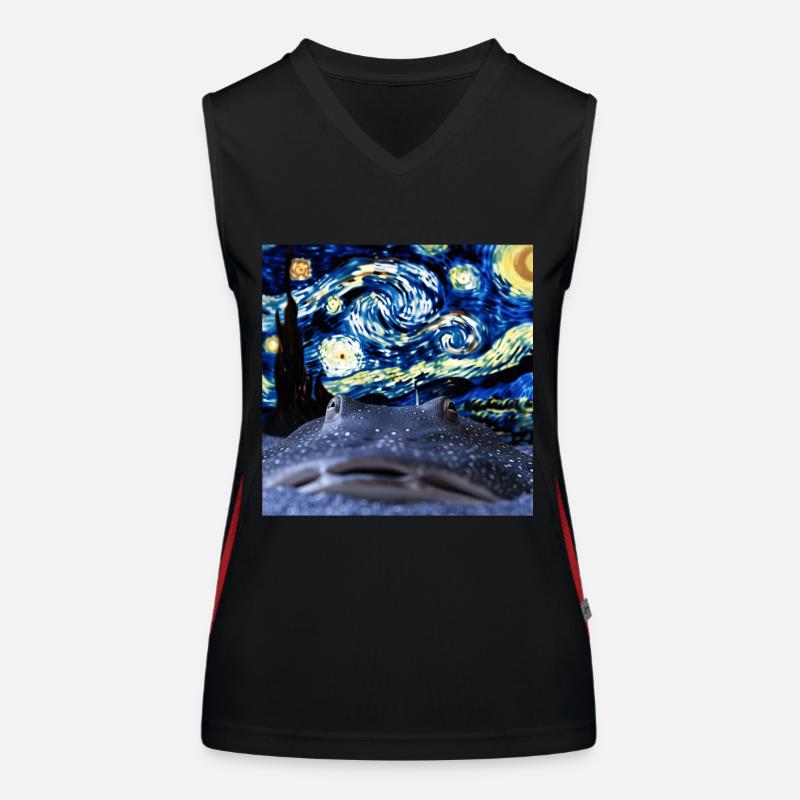Stachelrochen Funktionelles Kontrast-Tank Top für Frauen
